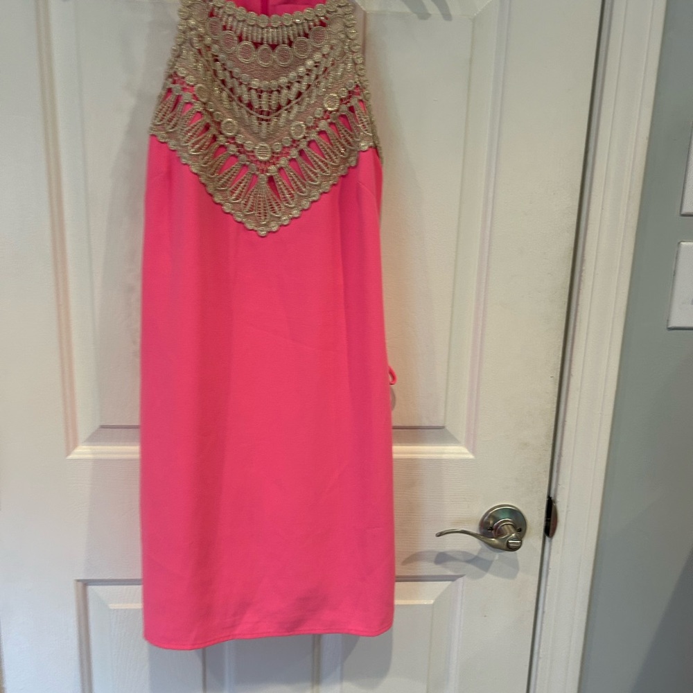 Lilly Pulitzer Pink Dress with Crochet Accents